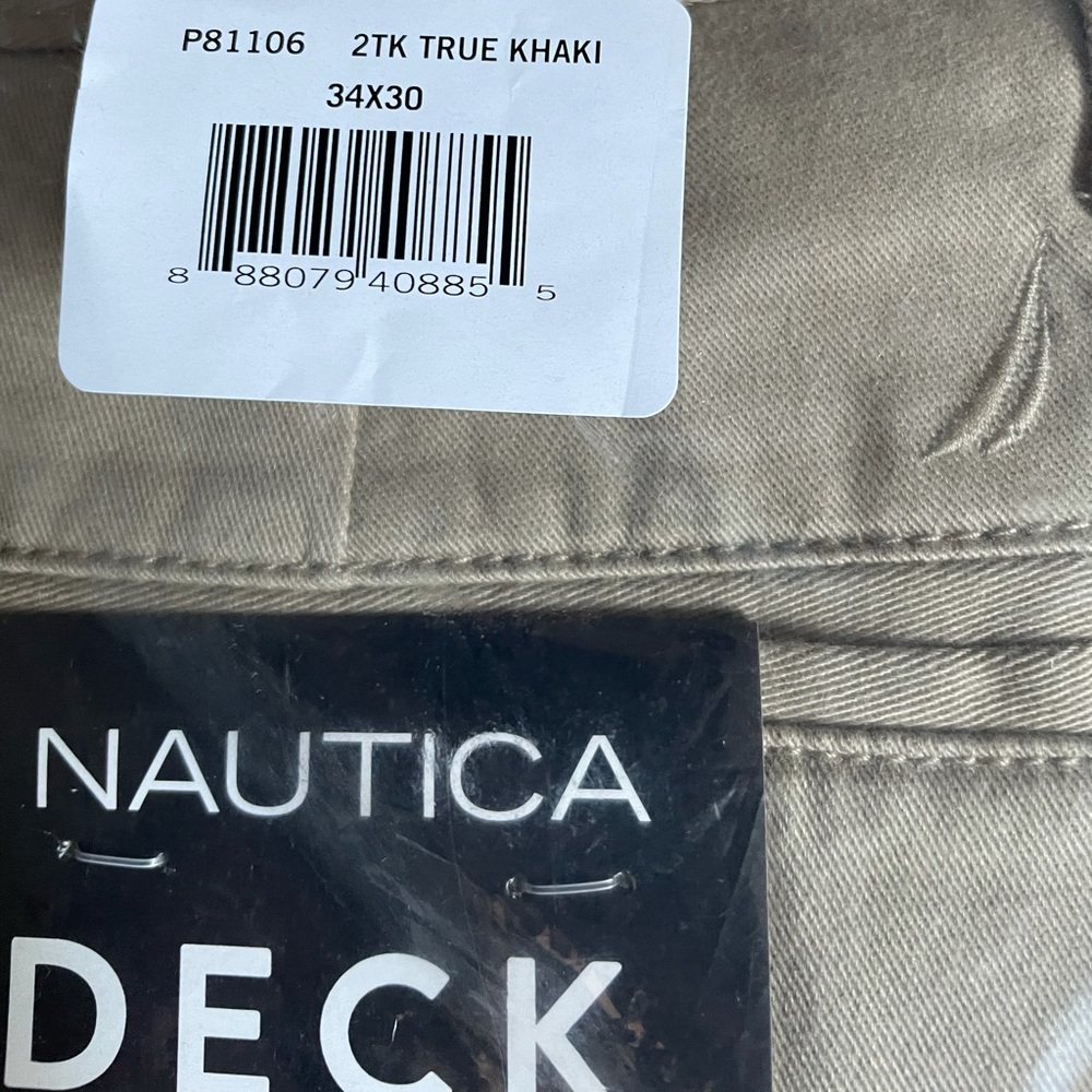 Brand. New never used Nautica Khaki Deck Pants with Stretch Movement